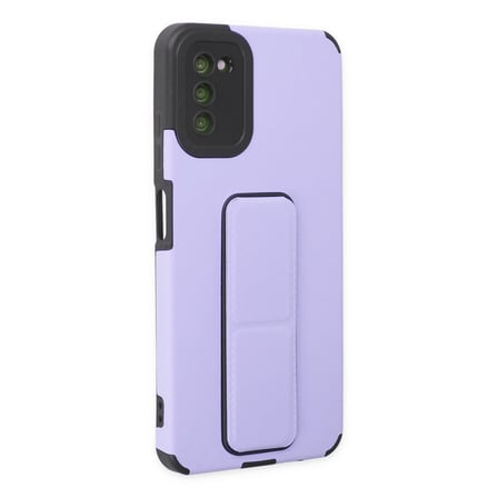 Galaxy A03S Kılıf Mega Standlı Silikon - Lila