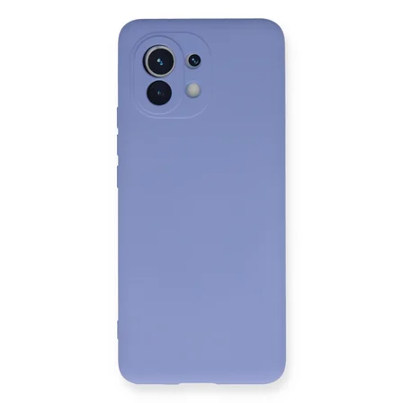 Mi 11 Kılıf Nano içi Kadife Silikon - Lila
