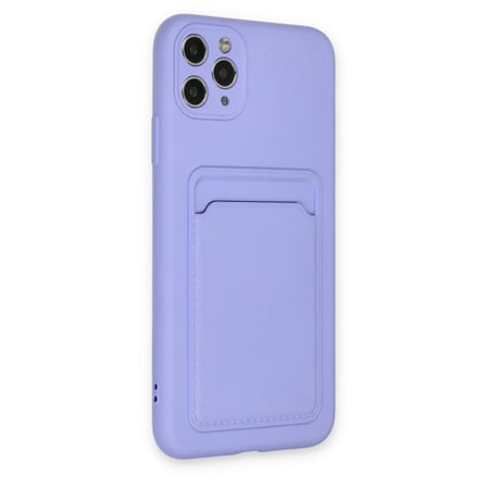 iPhone 11 Pro Max Kılıf Kelvin Kartvizitli Silikon - Lila