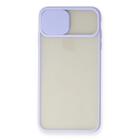 iPhone X Kılıf Palm Buzlu Kamera Sürgülü Silikon - Lila