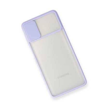 Galaxy M51 Kılıf Palm Buzlu Kamera Sürgülü Silikon - Lila
