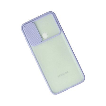 Galaxy A11 Kılıf Palm Buzlu Kamera Sürgülü Silikon - Lila