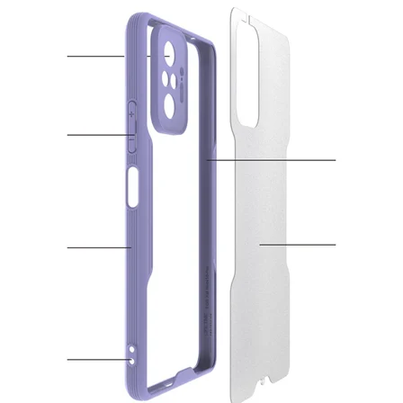 Note 10 Pro Kılıf Platin Silikon - Lila