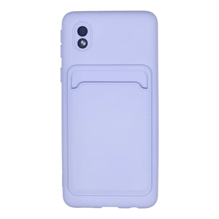 Galaxy A01 Core Kılıf Kelvin Kartvizitli Silikon - Lila