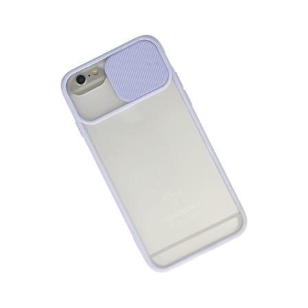 iPhone 6 Kılıf Palm Buzlu Kamera Sürgülü Silikon - Lila