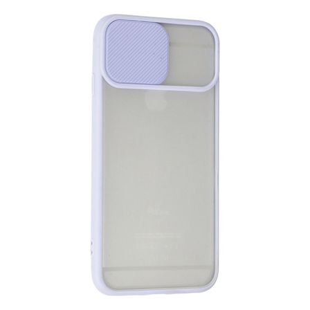 iPhone 6 Kılıf Palm Buzlu Kamera Sürgülü Silikon - Lila
