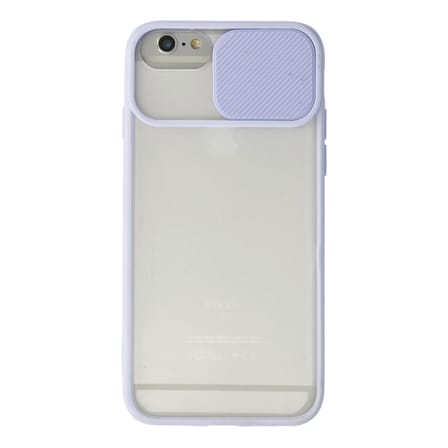iPhone 6 Kılıf Palm Buzlu Kamera Sürgülü Silikon - Lila