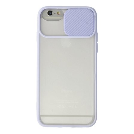 iPhone 6 Kılıf Palm Buzlu Kamera Sürgülü Silikon - Lila