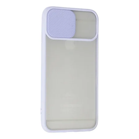 iPhone 6 Kılıf Palm Buzlu Kamera Sürgülü Silikon - Lila
