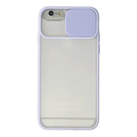 iPhone 6 Kılıf Palm Buzlu Kamera Sürgülü Silikon - Lila