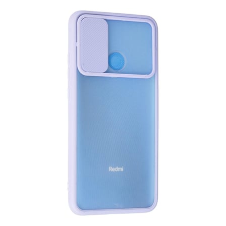 Redmi 9C Kılıf Palm Buzlu Kamera Sürgülü Silikon - Lila