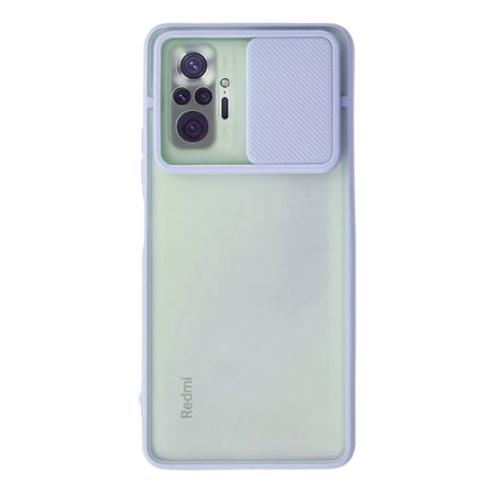 Note 10 Pro Kılıf Palm Buzlu Kamera Sürgülü Silikon - Lila