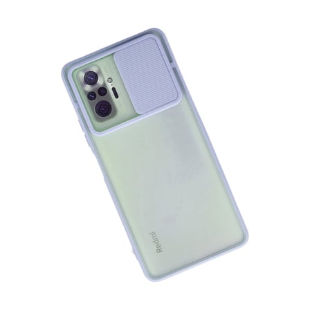 Redmi Note 10 Pro Kılıf Palm Buzlu Kamera Sürgülü Silikon - Lila