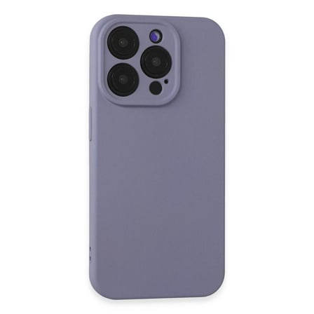 iPhone 15 Pro Kılıf Nano içi Kadife Silikon - Lila