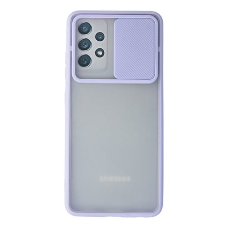 Galaxy A72 Kılıf Palm Buzlu Kamera Sürgülü Silikon - Lila