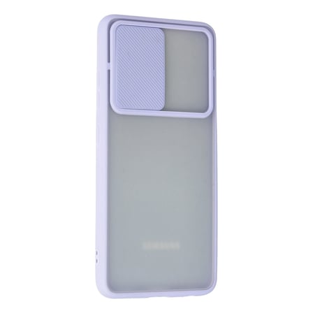 Galaxy A72 Kılıf Palm Buzlu Kamera Sürgülü Silikon - Lila