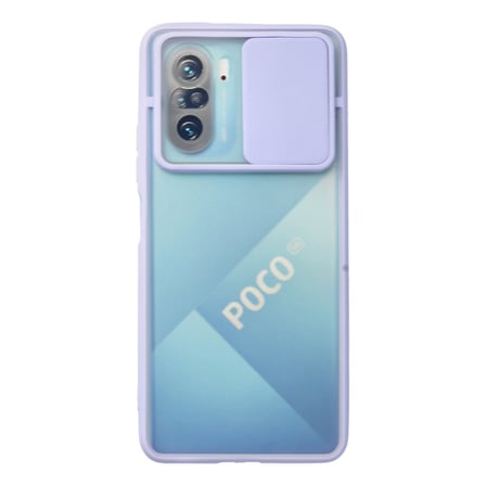 Poco F3 Kılıf Palm Buzlu Kamera Sürgülü Silikon - Lila
