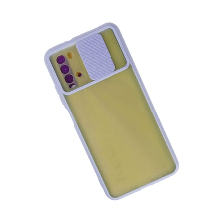 Redmi 9T Kılıf Palm Buzlu Kamera Sürgülü Silikon - Lila