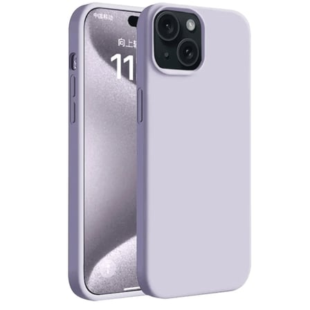 iPhone 15 Kılıf First Silikon - Lila