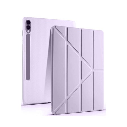 galaxy x610 tab s9 fe plus 12.4 kılıf kalemlikli mars tablet kılıfı - lila