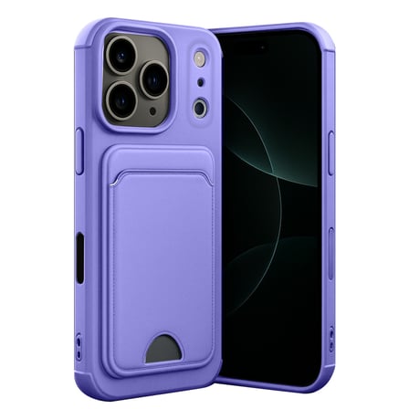 iPhone 17 Pro Kelvin Kartvizitli Silikon - Lila