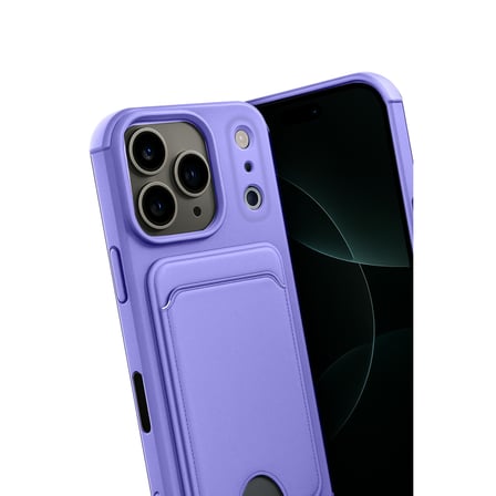 iPhone 17 Pro Max Kelvin Kartvizitli Silikon - Lila
