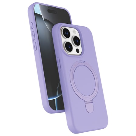 iPhone 14 Pro Max Regal Magsafe Standlı Kapak - Lila