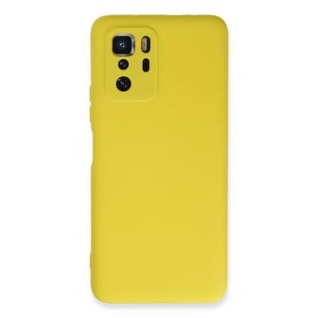 Poco X3 GT Kılıf Nano içi Kadife Silikon - Sarı