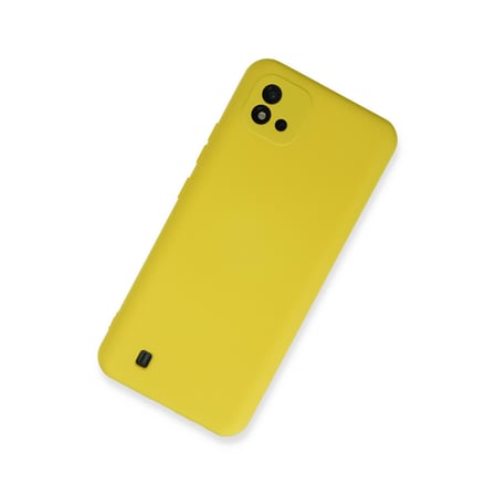 Realme C11 2021 Kılıf Nano içi Kadife Silikon - Sarı