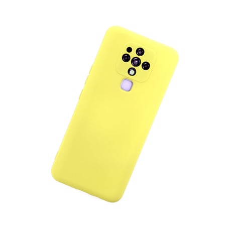 Camon 16 Kılıf Nano içi Kadife Silikon - Sarı
