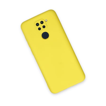 Redmi Note 9 Kılıf Nano içi Kadife Silikon - Sarı