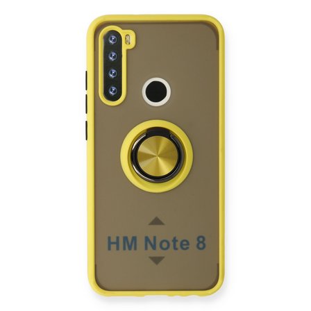 Redmi Note 8 Kılıf Montreal Yüzüklü Silikon Kapak - Sarı