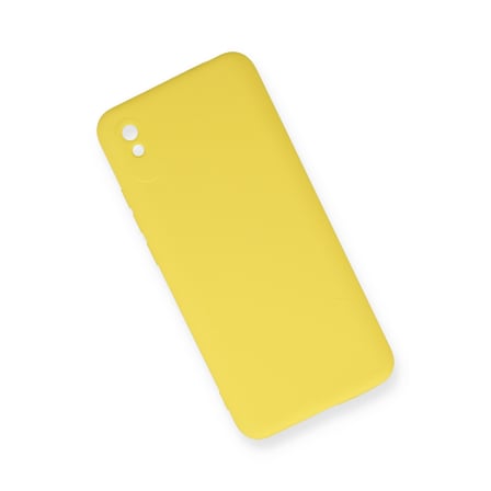 Redmi 9A Kılıf Nano içi Kadife Silikon - Sarı