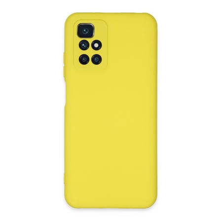Redmi 10 2022 Kılıf Nano içi Kadife Silikon - Sarı