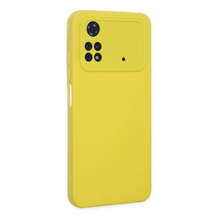 Poco M4 Pro 4G Kılıf Nano içi Kadife Silikon - Sarı