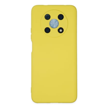 Nova Y90 Kılıf Nano içi Kadife Silikon - Sarı