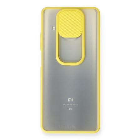 Mi 10T Lite Kılıf Palm Buzlu Kamera Sürgülü Silikon - Sarı