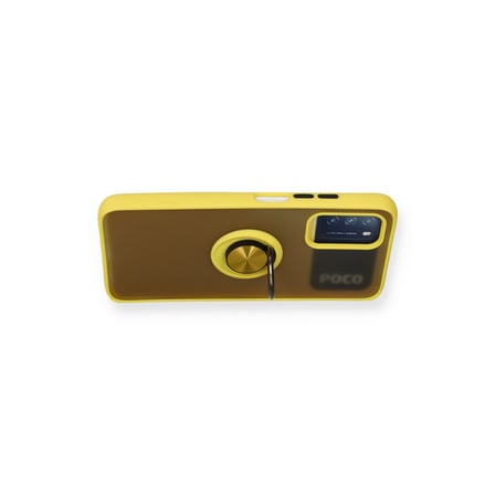 Redmi 9T Kılıf Montreal Yüzüklü Silikon Kapak - Sarı