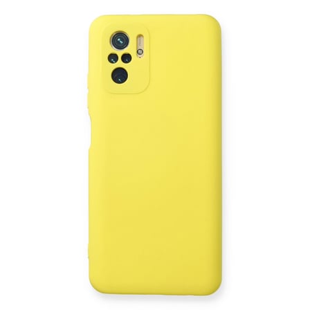 Note 10 Kılıf Nano içi Kadife Silikon - Sarı