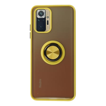 Redmi Note 10 Kılıf Montreal Yüzüklü Silikon Kapak - Sarı