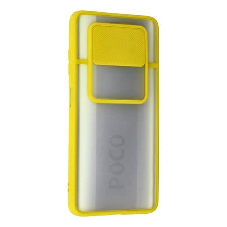 Pocophone X3 Kılıf Palm Buzlu Kamera Sürgülü Silikon - Sarı