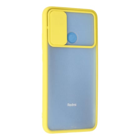 9C Kılıf Palm Buzlu Kamera Sürgülü Silikon - Sarı
