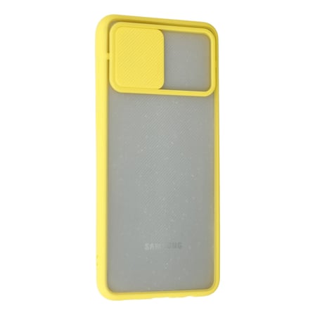 Galaxy A02 Kılıf Palm Buzlu Kamera Sürgülü Silikon - Sarı