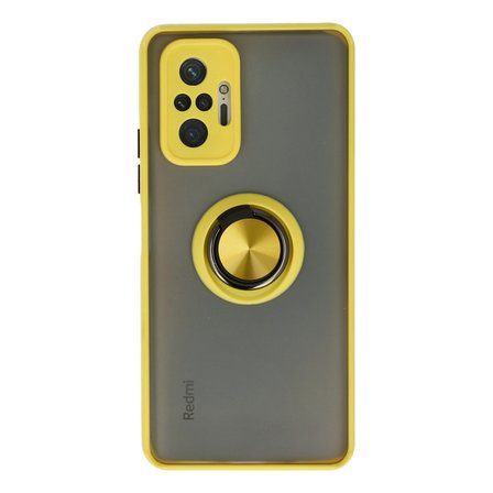 Redmi Note 10 Pro Kılıf Montreal Yüzüklü Silikon Kapak - Sarı