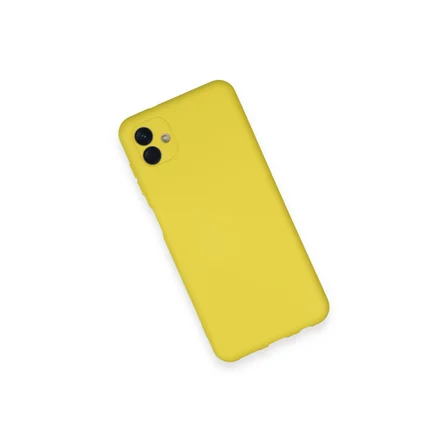 Galaxy A04 Kılıf Nano içi Kadife Silikon - Sarı