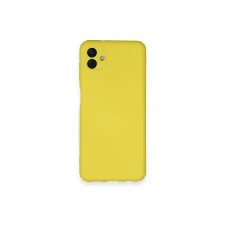 Galaxy A04 Kılıf Nano içi Kadife Silikon - Sarı