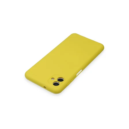 Galaxy A04 Kılıf Nano içi Kadife Silikon - Sarı