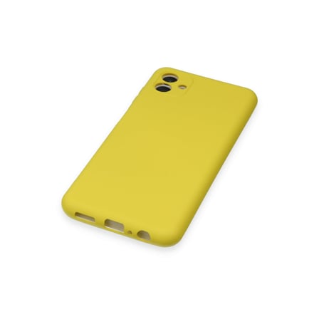 Galaxy A04 Kılıf Nano içi Kadife Silikon - Sarı