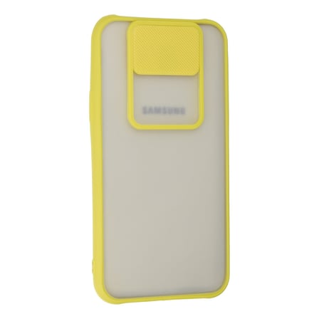 Galaxy J7 Kılıf Palm Buzlu Kamera Sürgülü Silikon - Sarı