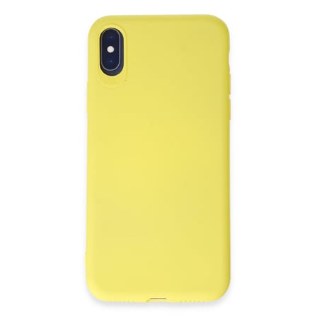 iPhone X Kılıf First Silikon - Sarı